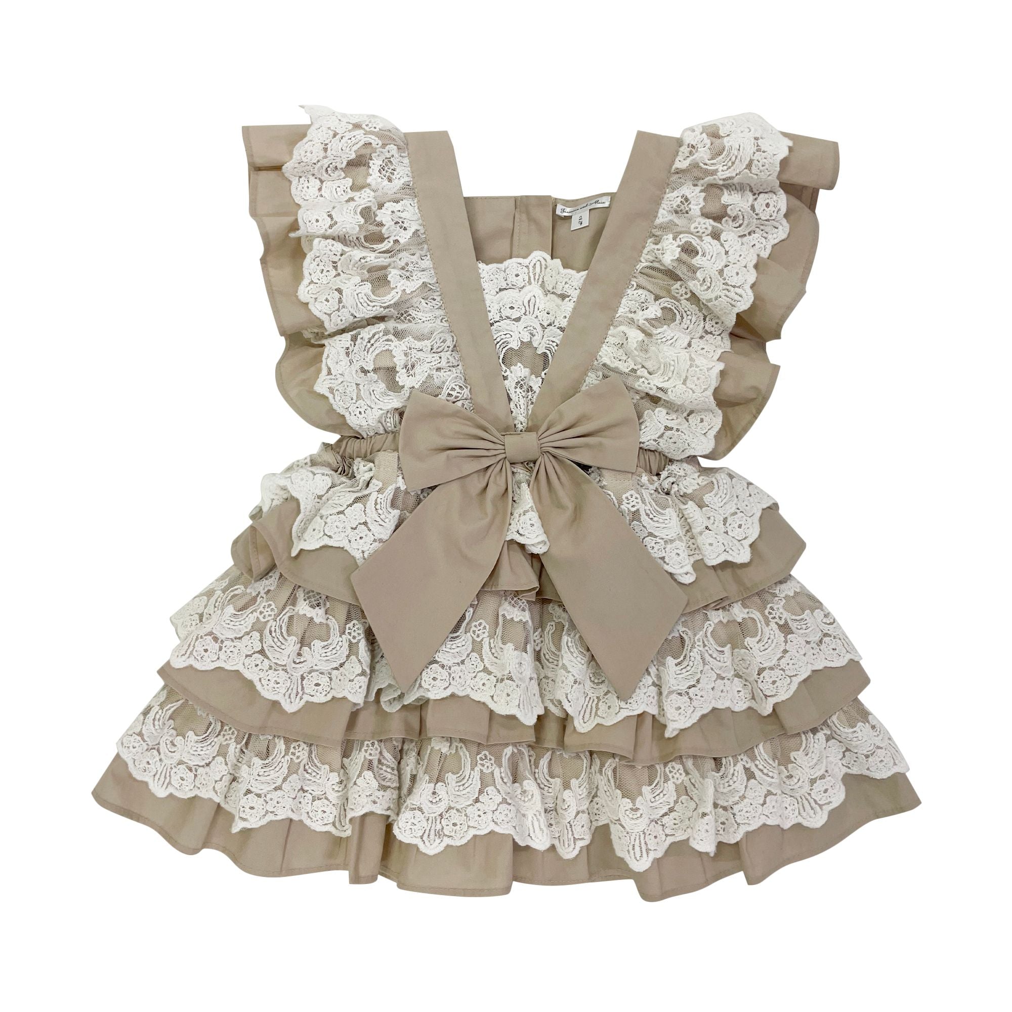 Beige clearance frill dress