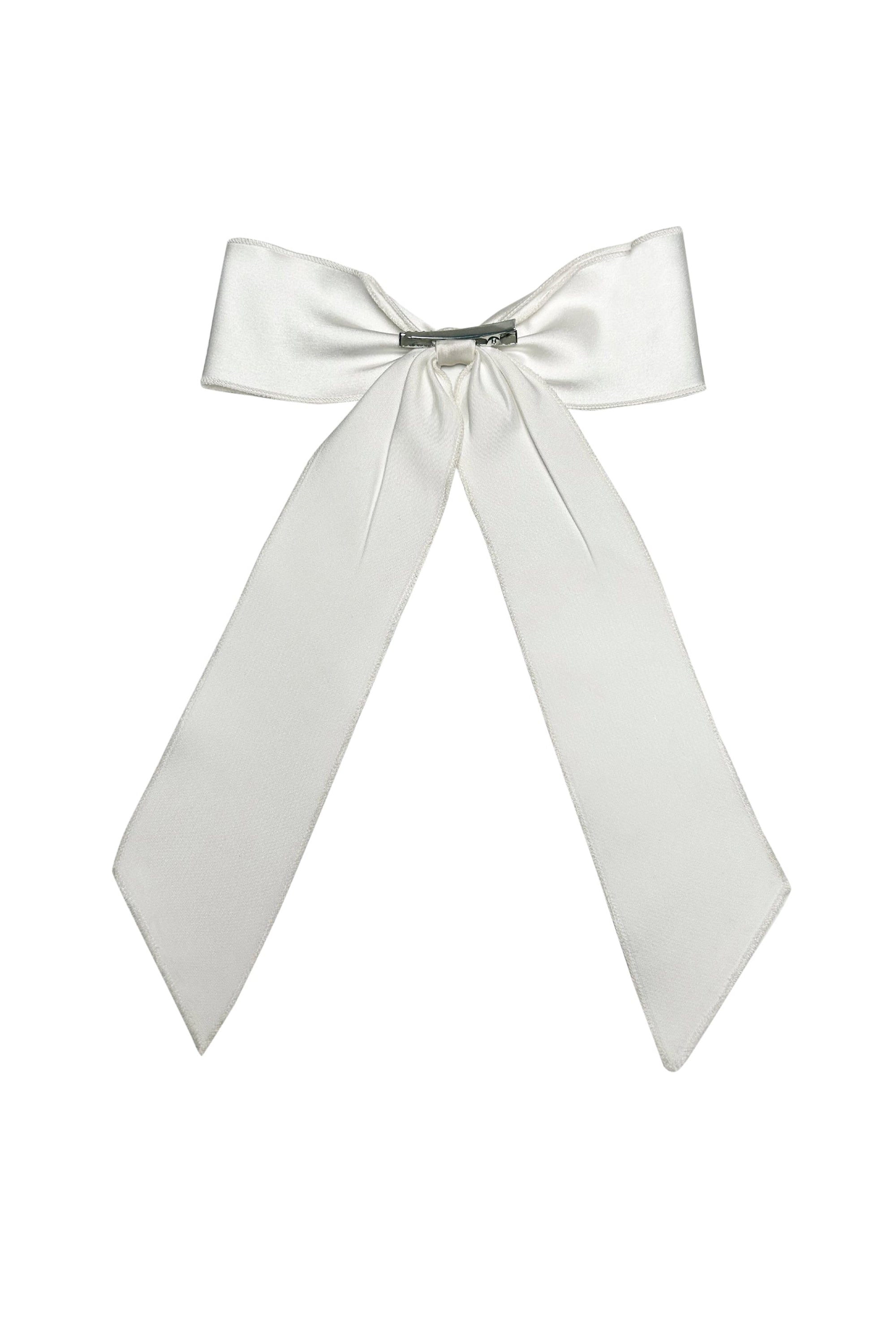 Elisa White Bow Clip