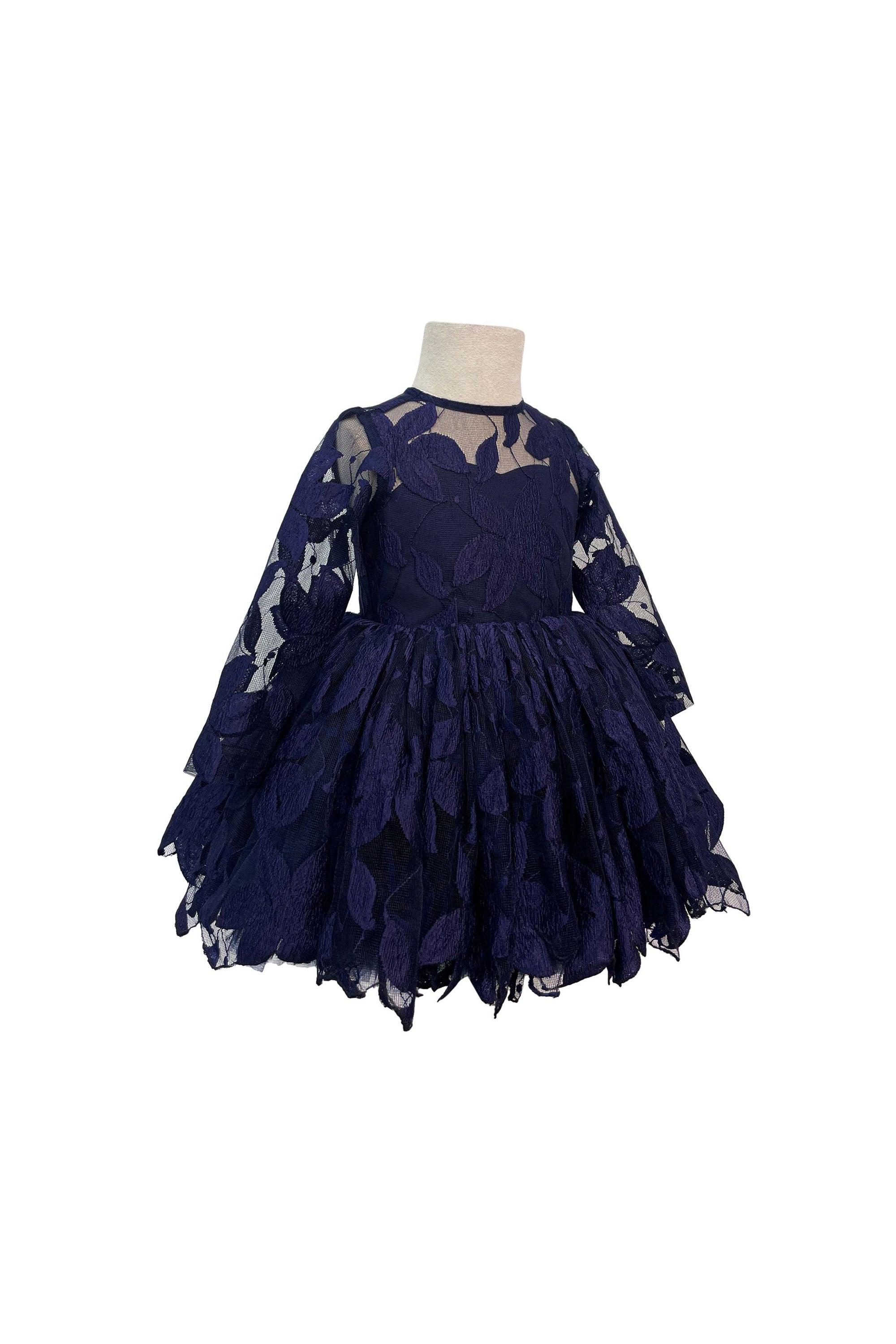 The Elsa Dress in Full Sleeves (Navy Blue)