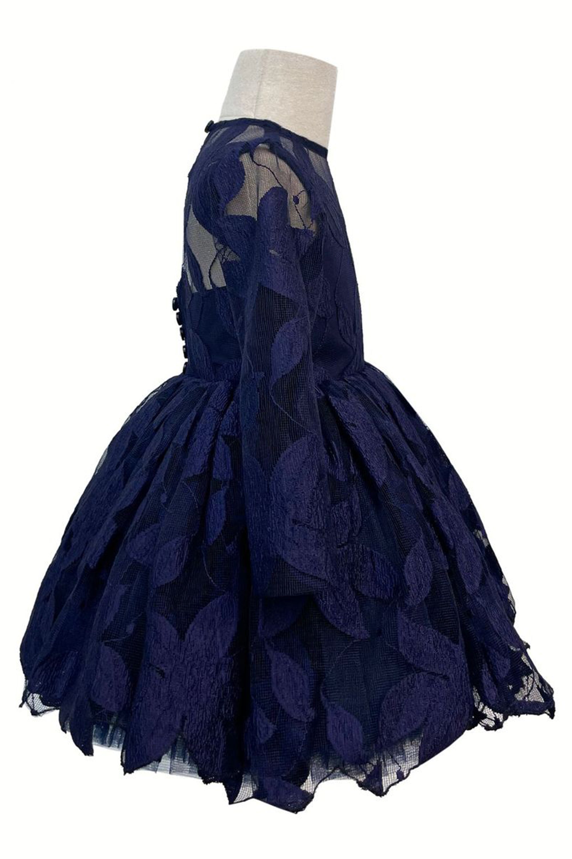 The Elsa Dress in Full Sleeves (Navy Blue)