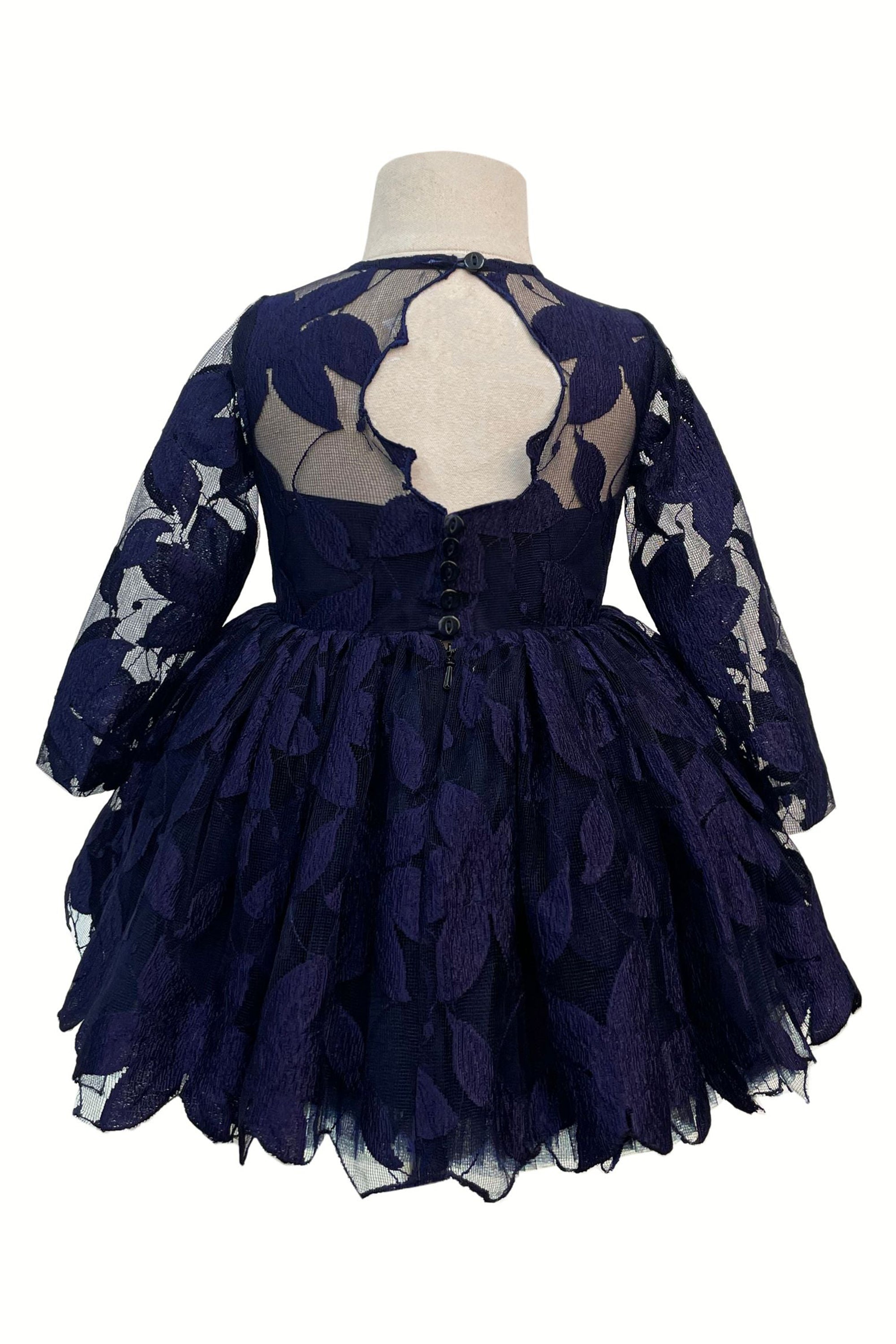 The Elsa Dress in Full Sleeves (Navy Blue)