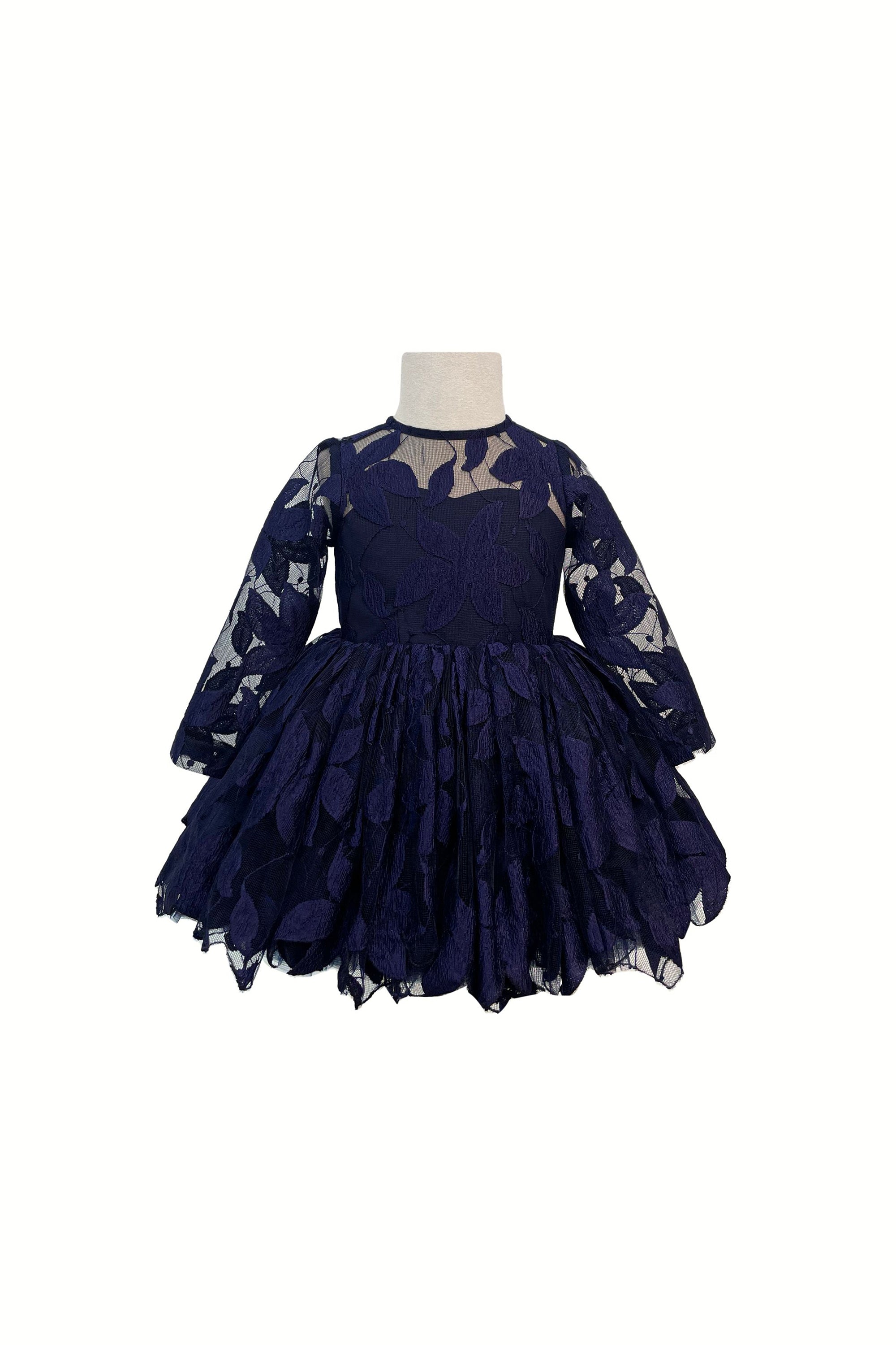 The Elsa Dress in Full Sleeves (Navy Blue)