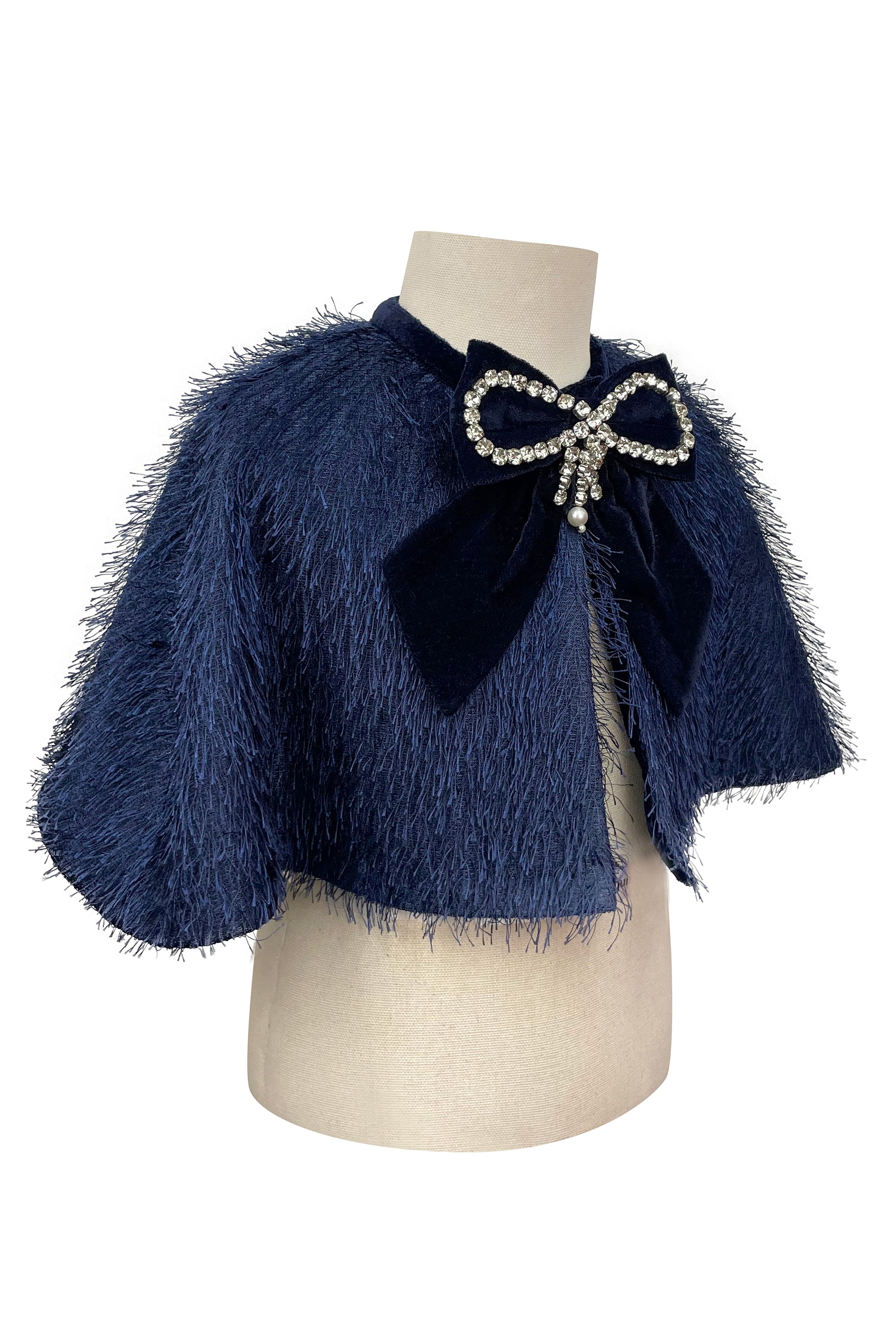 The Alaia Crop Cape (Navy Blue)