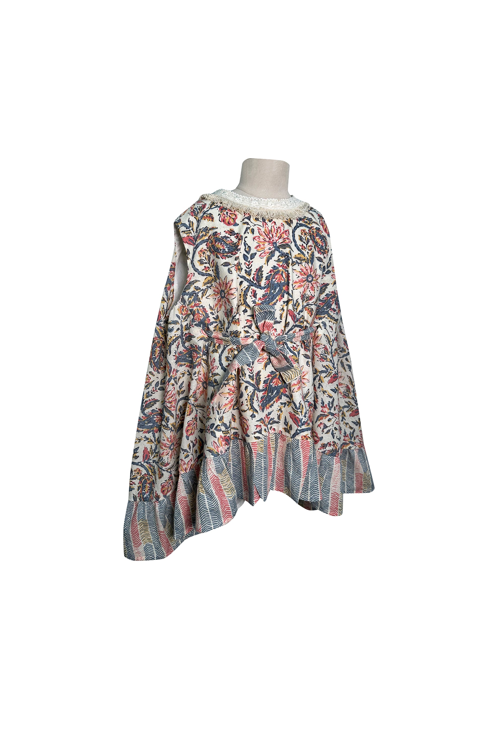 Printed Cape Dress