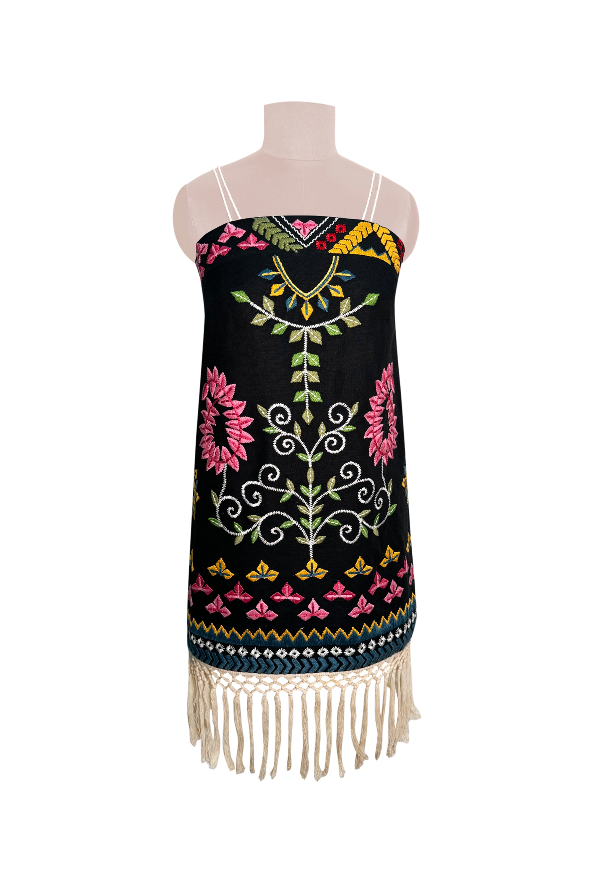 The Embroidered Zoya Dress For Women (Black)