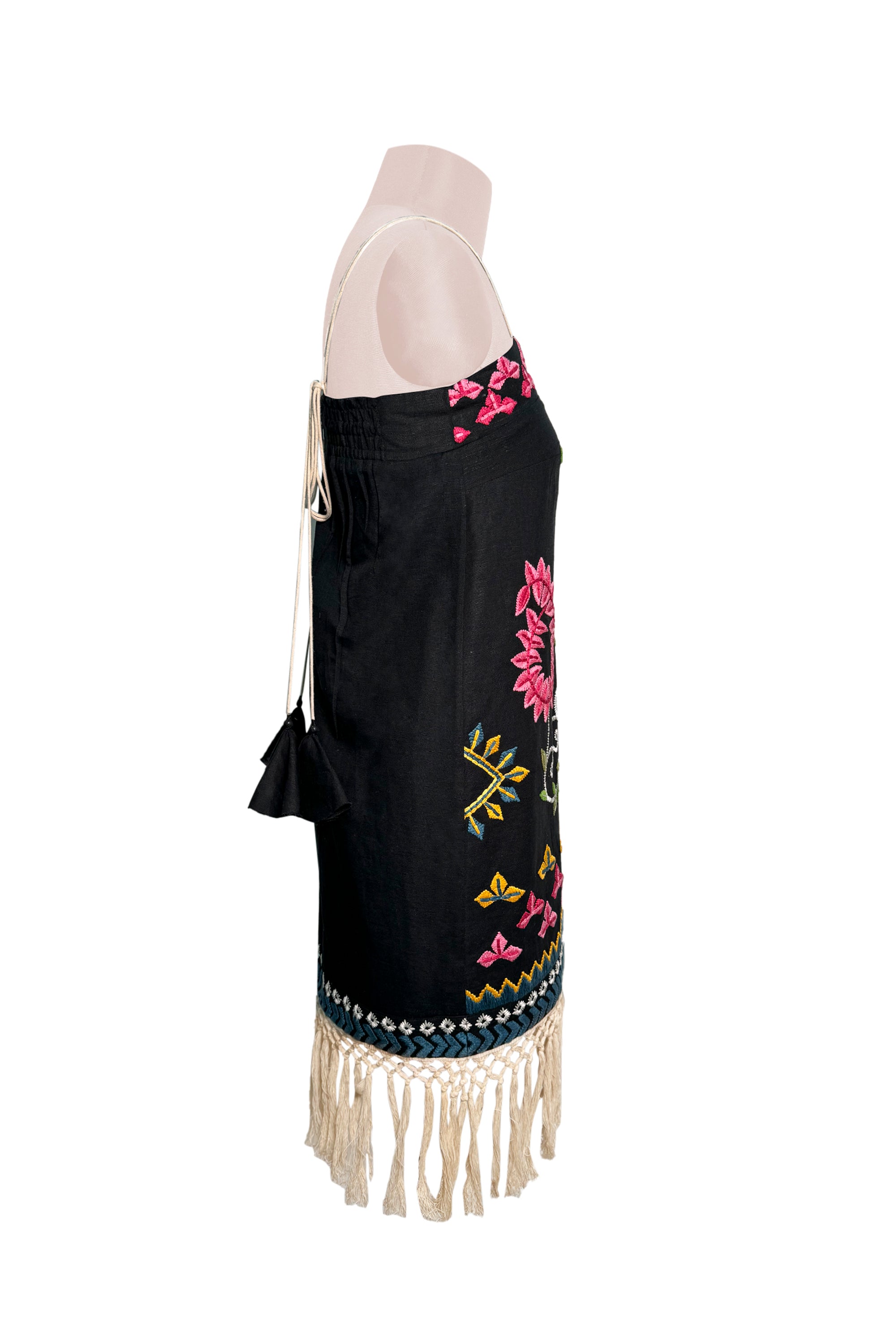 The Embroidered Zoya Dress For Women (Black)