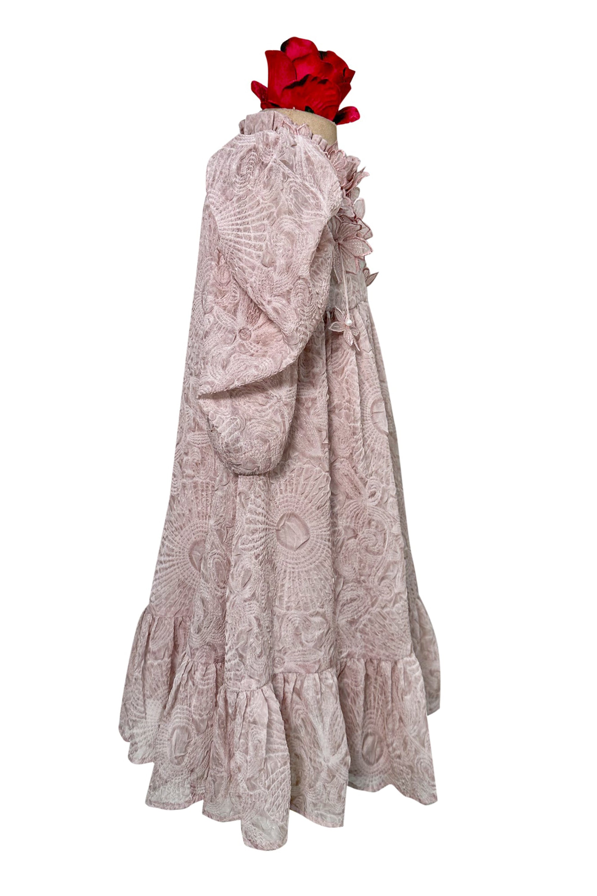 Embossed Avery Dress (Onion Pink)