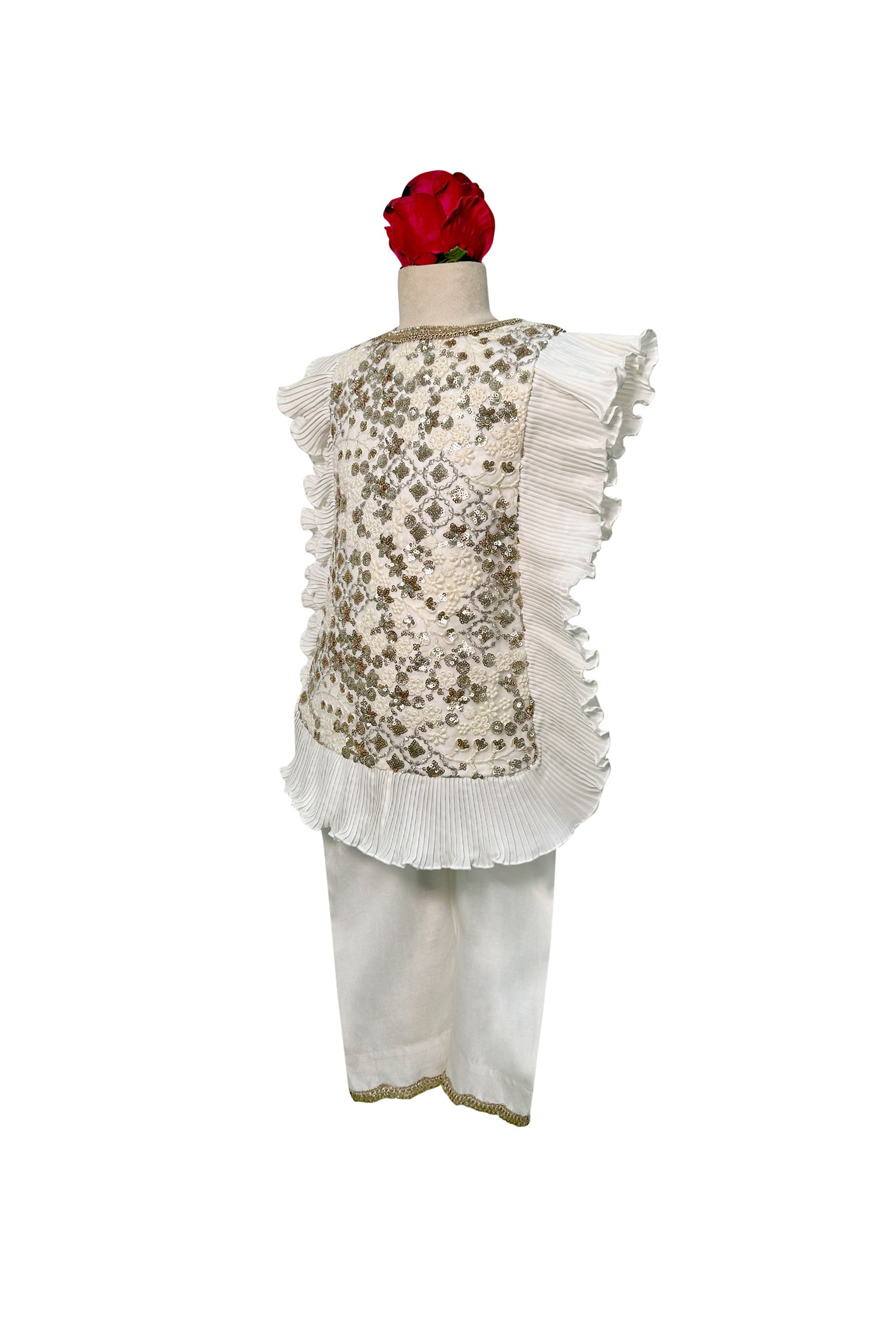 Embroidered Kaftan with Pants