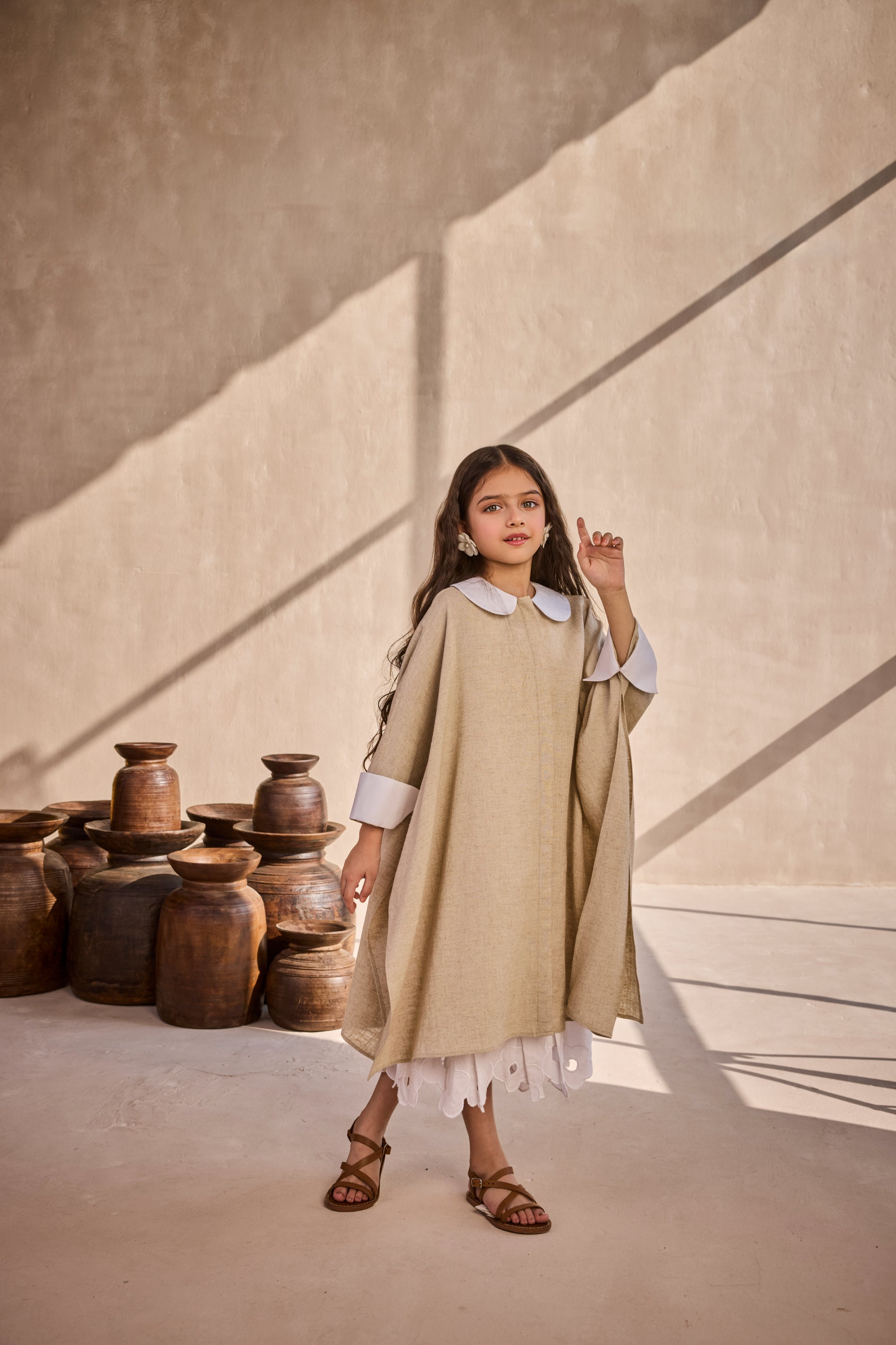 Linen Gabby Kaftan Dress