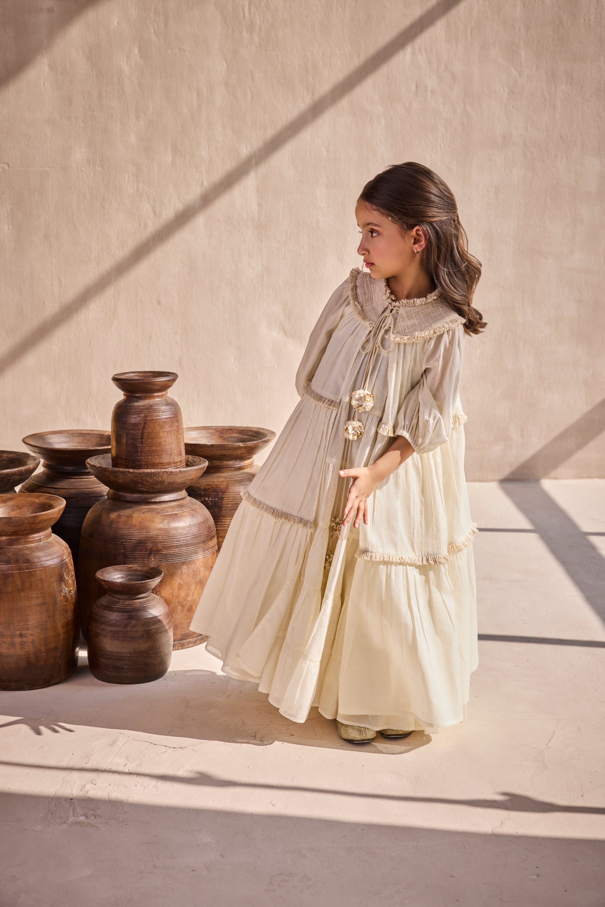 Ayla Tiered Cape with Sleeveless Jalabiya