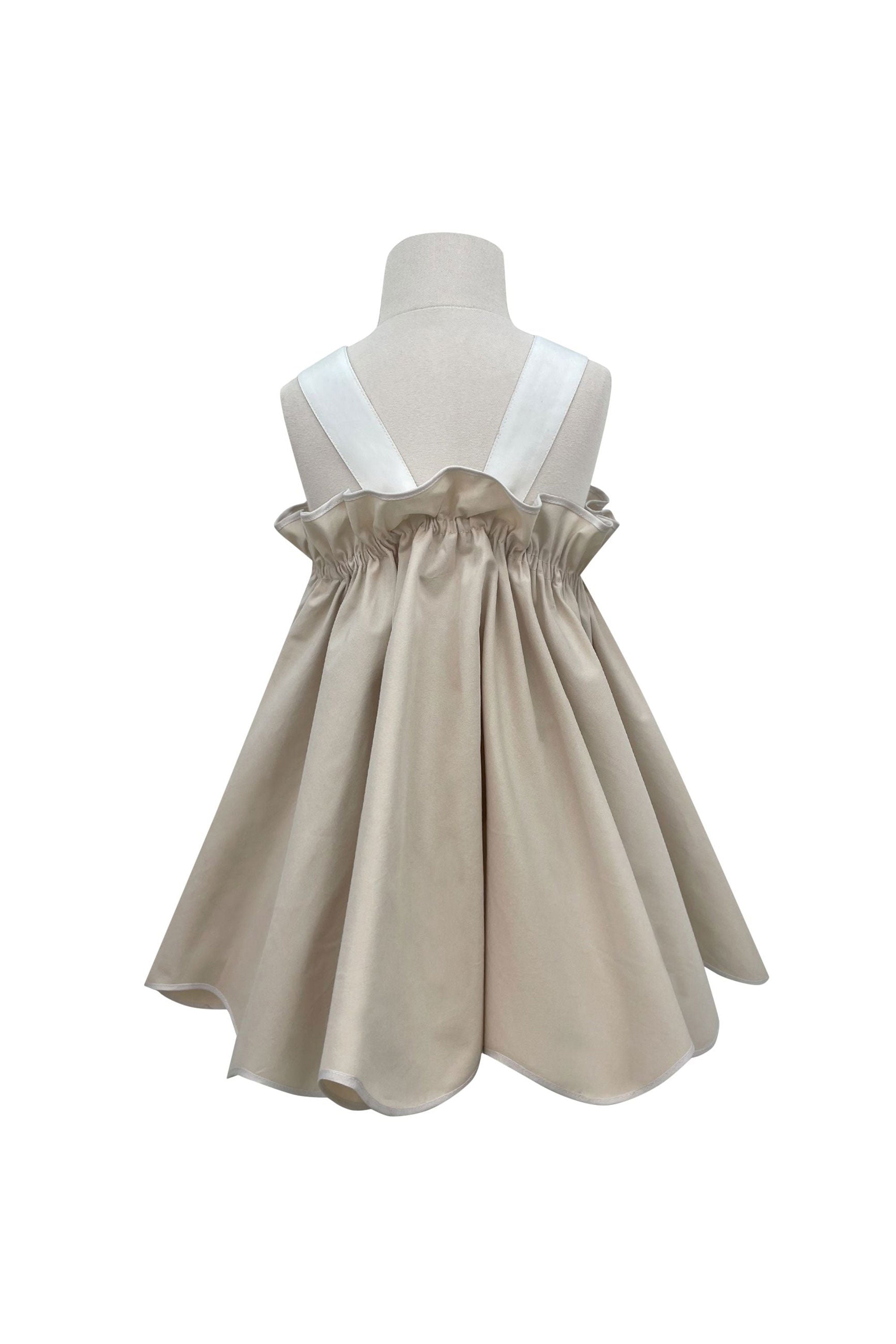 The Krysta Cotton Dress (Beige)