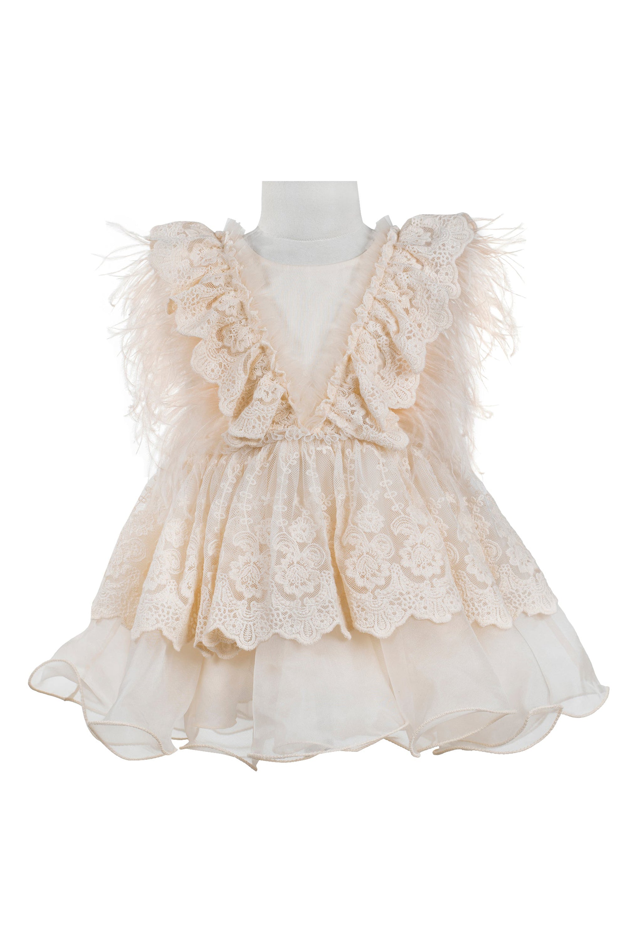 The Feather Fairy Dress (Peach)