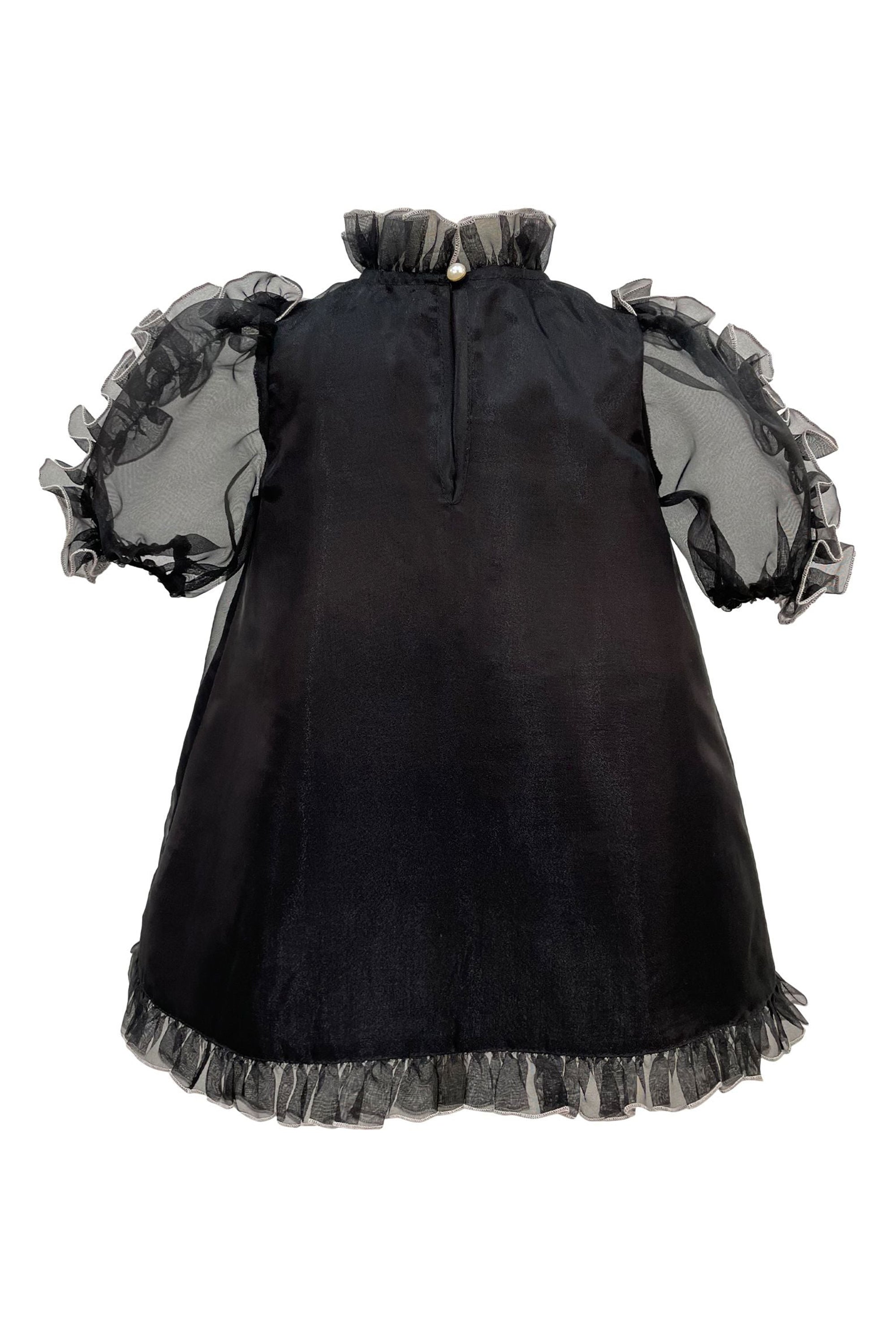 The Sienna Organza Dress (Black)