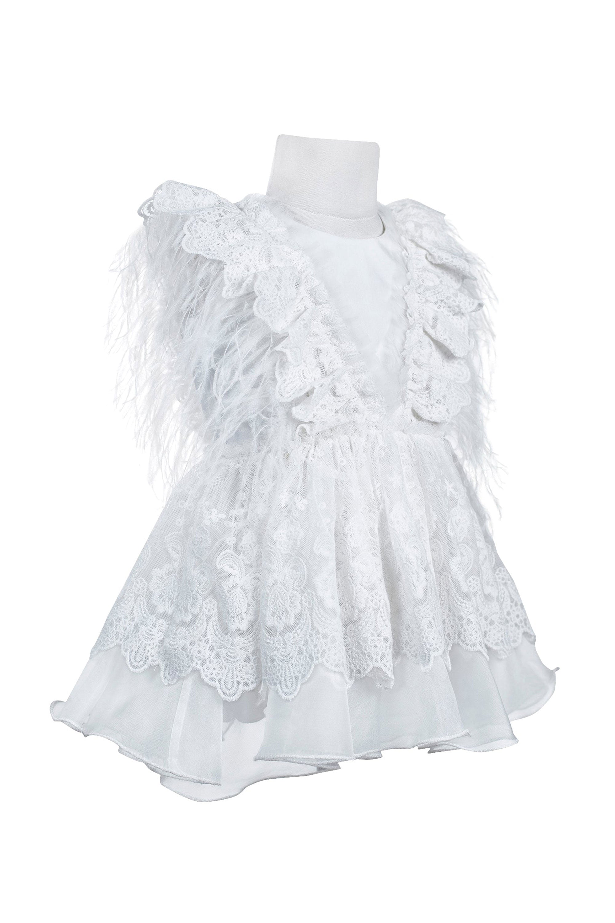 The Feather Fairy Dress (White)