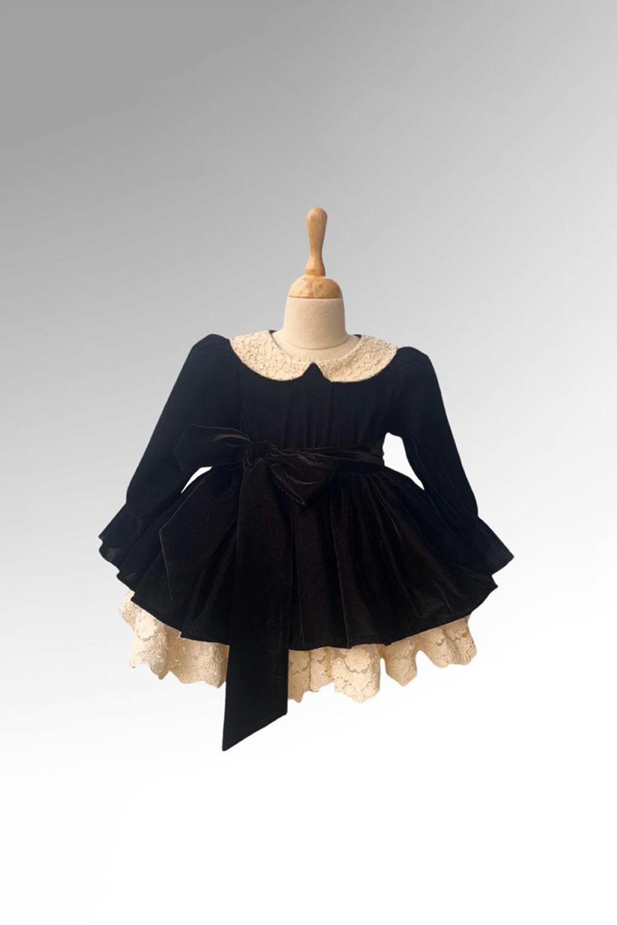 The Vintage Velvet Dress (Black)