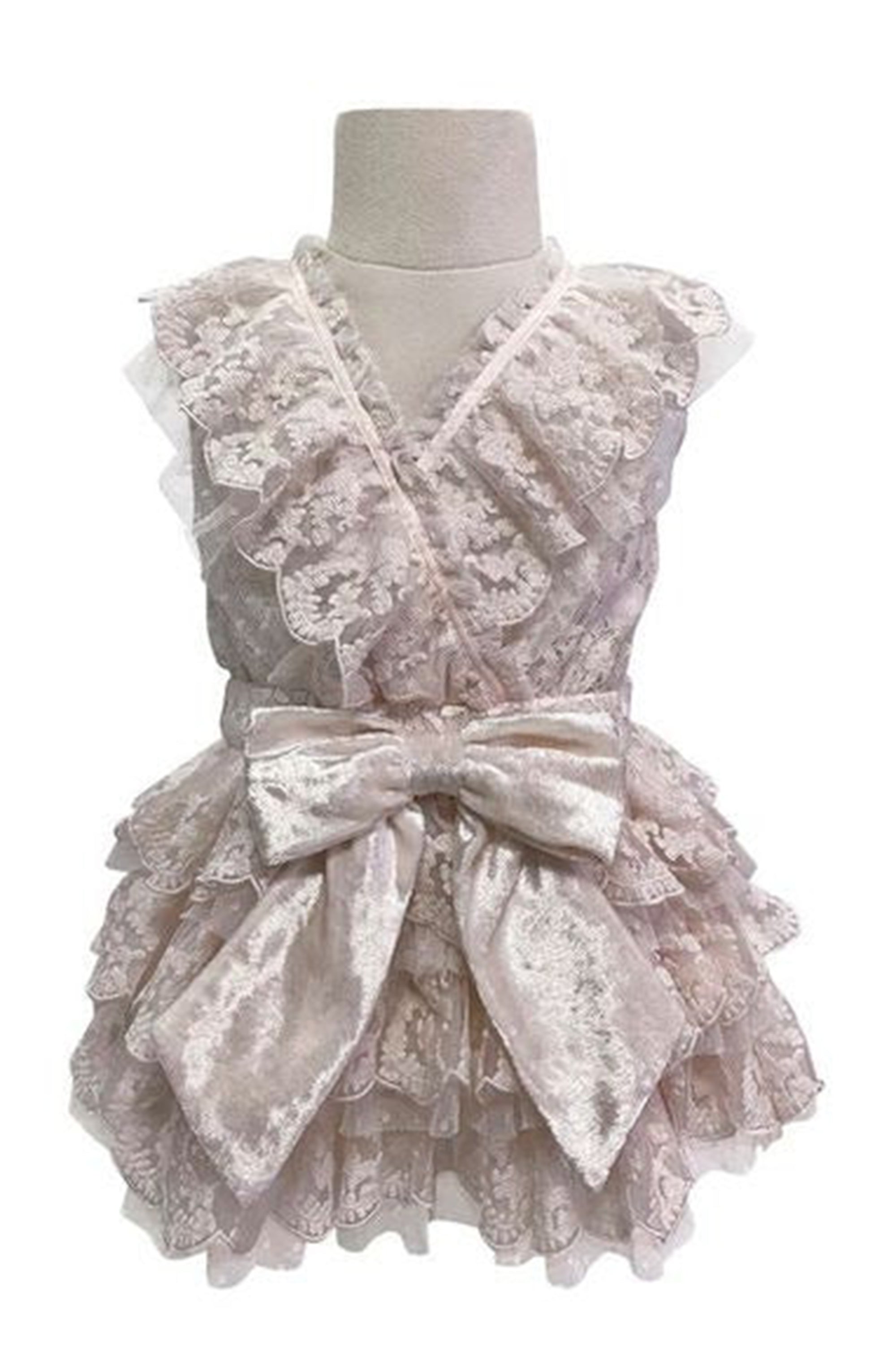 The Velvet Bow Alaia Dress (Pink)