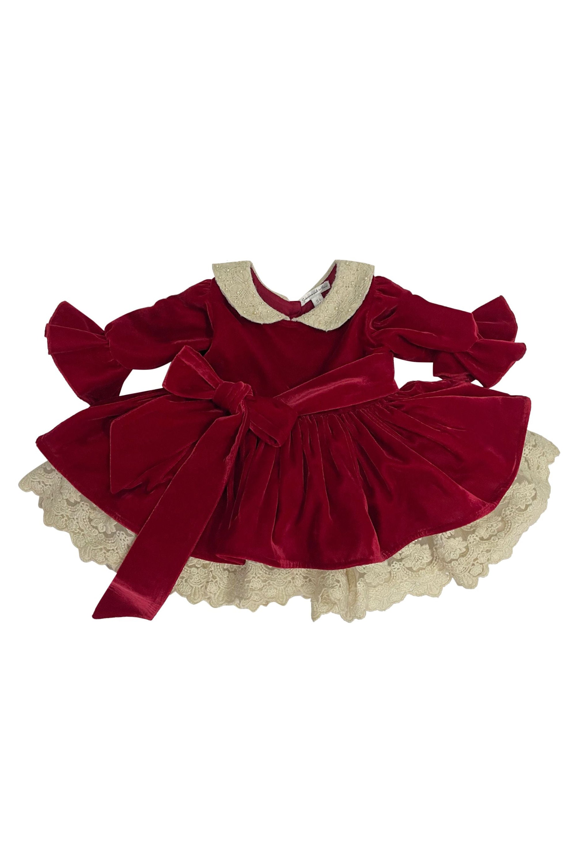 The Vintage Velvet Dress (Cherry Red)