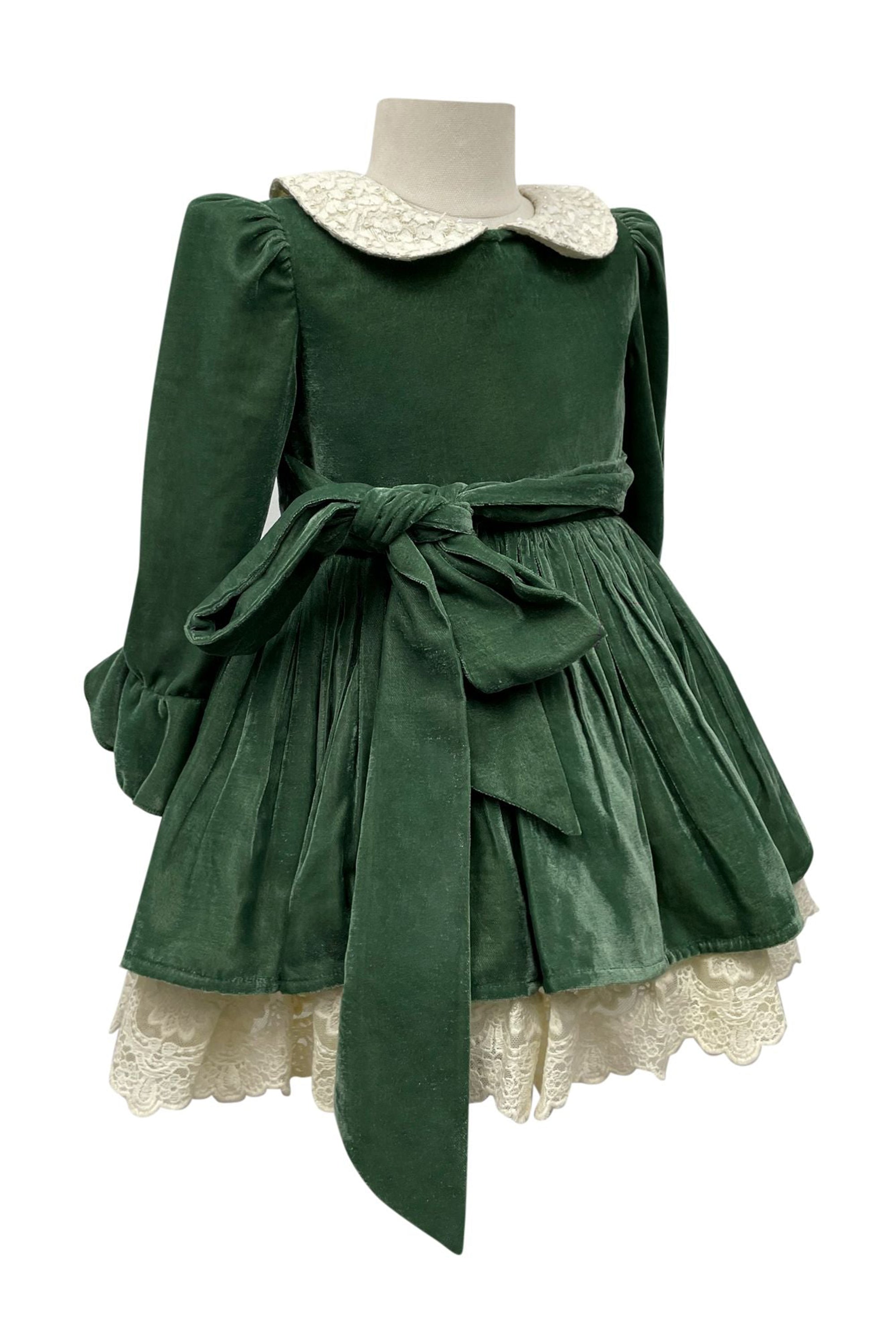 The Vintage Velvet Dress (Green)