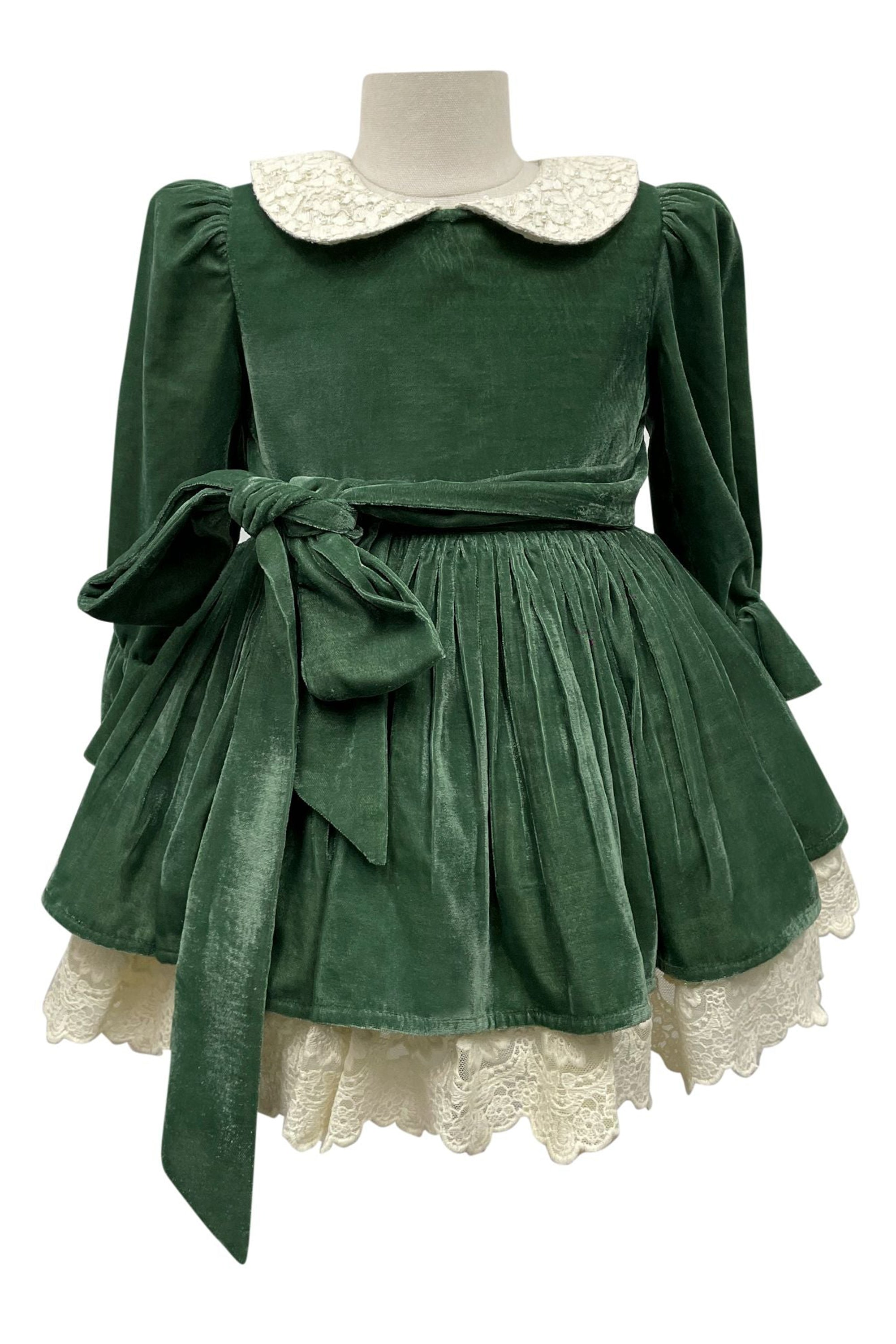 The Vintage Velvet Dress (Green)