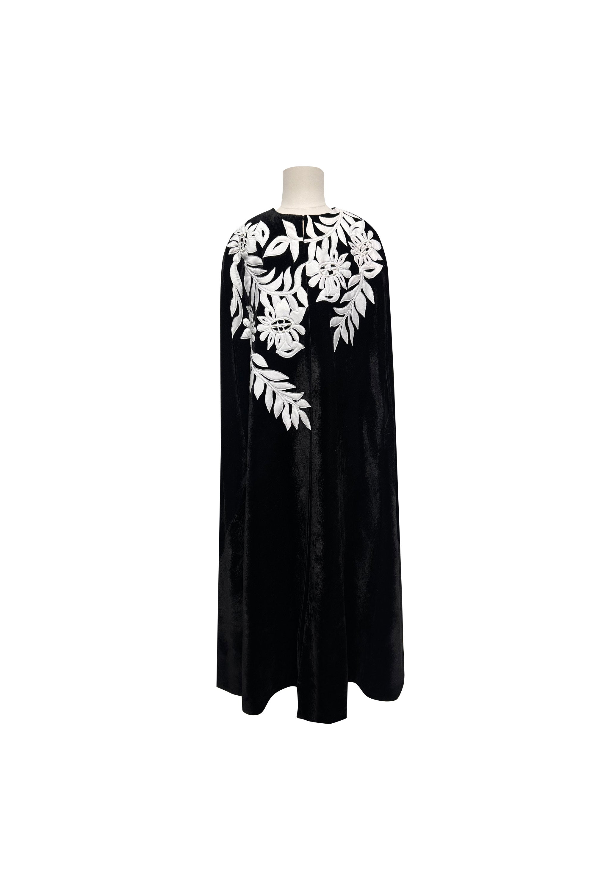 Zahira Black Long Cape